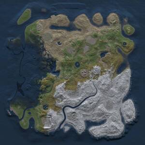 Thumbnail Rust Map: Procedural Map, Size: 4000, Seed: 486328297, 15 Monuments