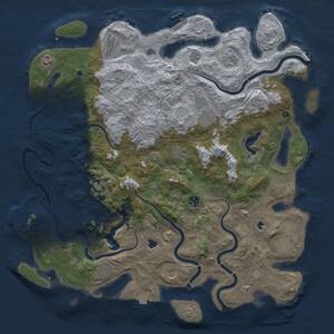 Thumbnail Rust Map: Procedural Map, Size: 4738, Seed: 900009, 17 Monuments