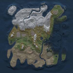 Thumbnail Rust Map: Procedural Map, Size: 3500, Seed: 1773177325, 14 Monuments