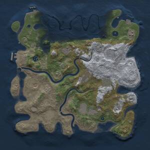 Thumbnail Rust Map: Procedural Map, Size: 3900, Seed: 512327571, 17 Monuments