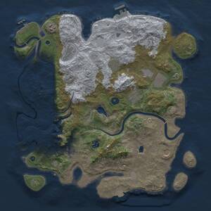 Thumbnail Rust Map: Procedural Map, Size: 4000, Seed: 148808, 16 Monuments