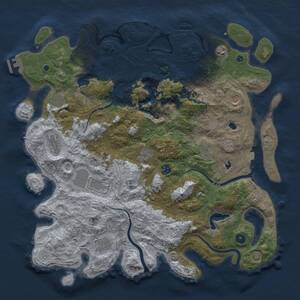 Thumbnail Rust Map: Procedural Map, Size: 4500, Seed: 976049582, 16 Monuments