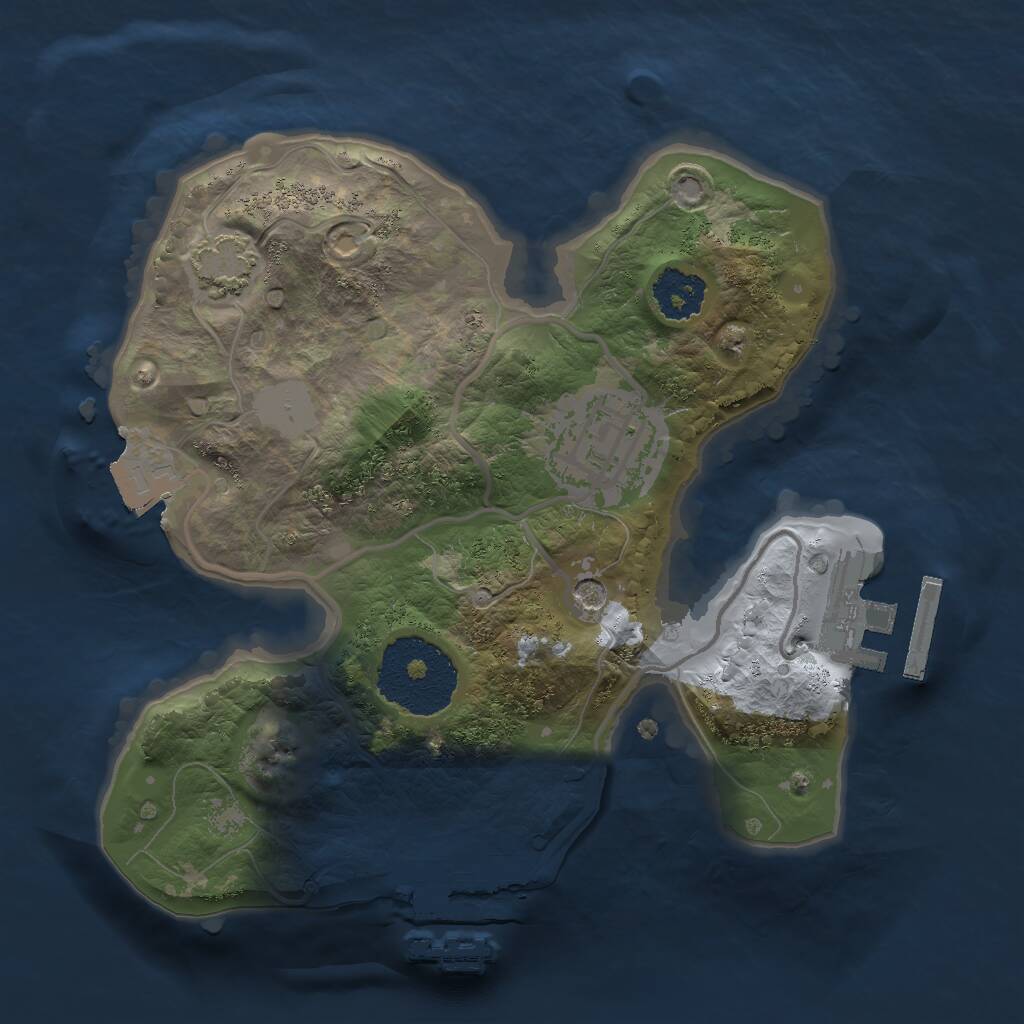 Rust Map: Procedural Map, Size: 2000, Seed: 126412, 6 Monuments
