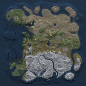 Thumbnail Rust Map: Procedural Map, Size: 4000, Seed: 481990, 16 Monuments