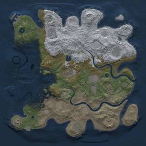 Thumbnail Rust Map: Procedural Map, Size: 3800, Seed: 1575594196, 17 Monuments