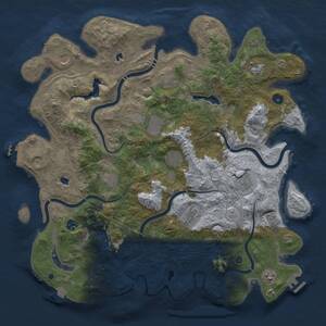 Thumbnail Rust Map: Procedural Map, Size: 4500, Seed: 251691549, 17 Monuments