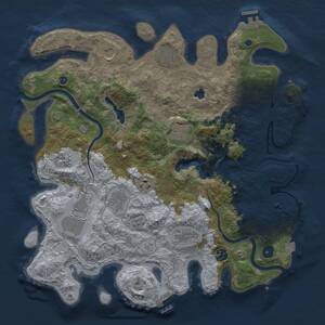 Thumbnail Rust Map: Procedural Map, Size: 4000, Seed: 926010846, 16 Monuments