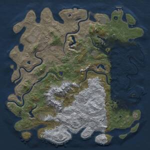 Thumbnail Rust Map: Procedural Map, Size: 5500, Seed: 41293580, 17 Monuments