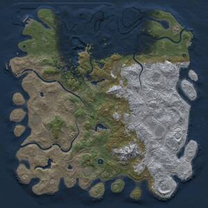 Thumbnail Rust Map: Procedural Map, Size: 5500, Seed: 1243294241, 17 Monuments