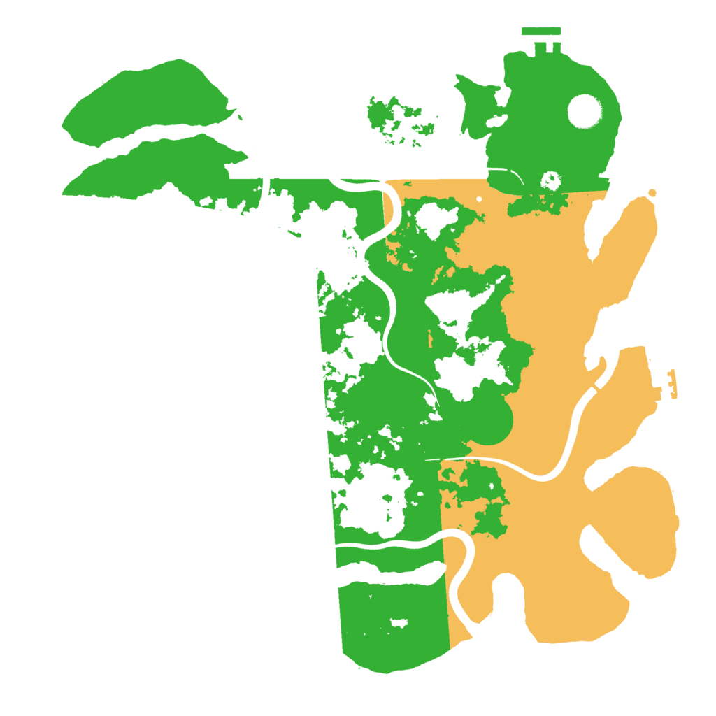 Biome Rust Map: Procedural Map, Size: 3700, Seed: 168688