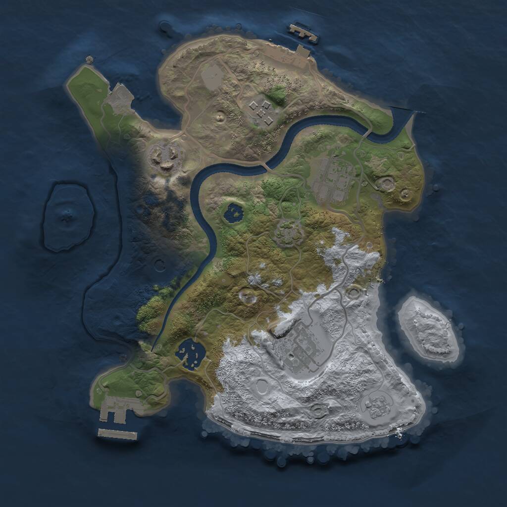 Rust Map: Procedural Map, Size: 2626, Seed: 937952363, 11 Monuments