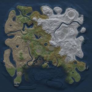 Thumbnail Rust Map: Procedural Map, Size: 4500, Seed: 748738990, 16 Monuments