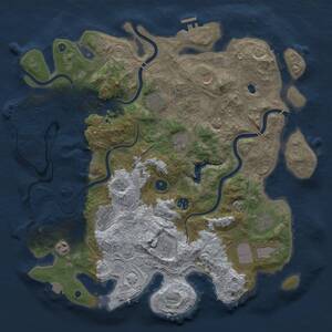 Thumbnail Rust Map: Procedural Map, Size: 4250, Seed: 54819, 16 Monuments