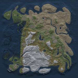 Thumbnail Rust Map: Procedural Map, Size: 4500, Seed: 1812978186, 15 Monuments