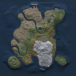 Thumbnail Rust Map: Procedural Map, Size: 2500, Seed: 1893674730, 8 Monuments