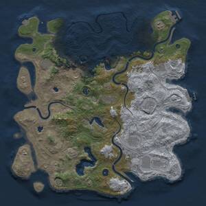 Thumbnail Rust Map: Procedural Map, Size: 4500, Seed: 1780786112, 17 Monuments