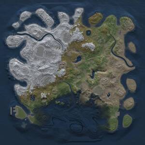 Thumbnail Rust Map: Procedural Map, Size: 4000, Seed: 1492613210, 15 Monuments