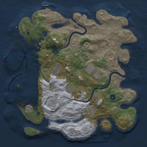 Thumbnail Rust Map: Procedural Map, Size: 3850, Seed: 40862141, 15 Monuments