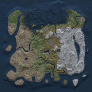 Thumbnail Rust Map: Procedural Map, Size: 4250, Seed: 369369369, 17 Monuments