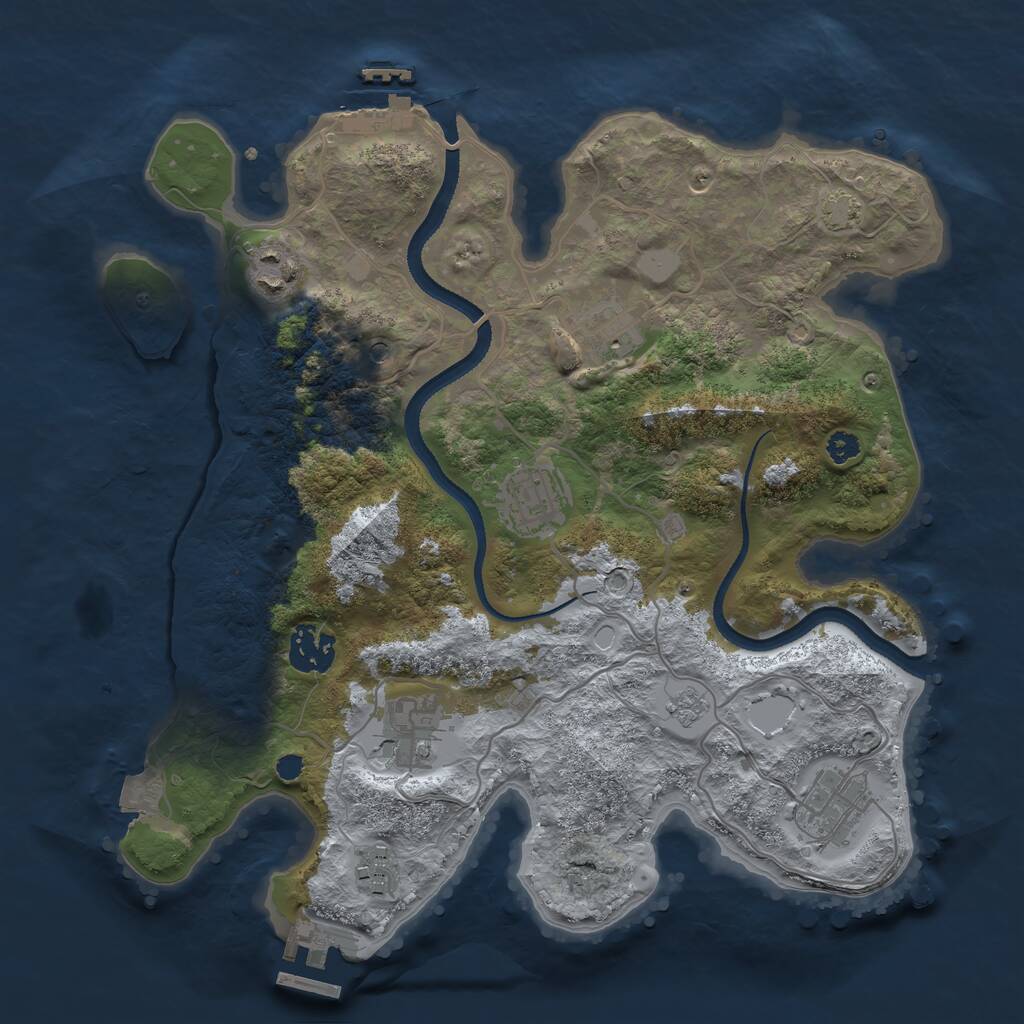 Rust Map: Procedural Map, Size: 3200, Seed: 1668916259, 13 Monuments