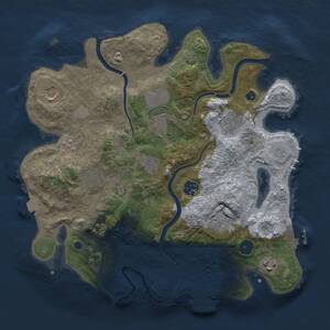 Thumbnail Rust Map: Procedural Map, Size: 3500, Seed: 481965, 15 Monuments