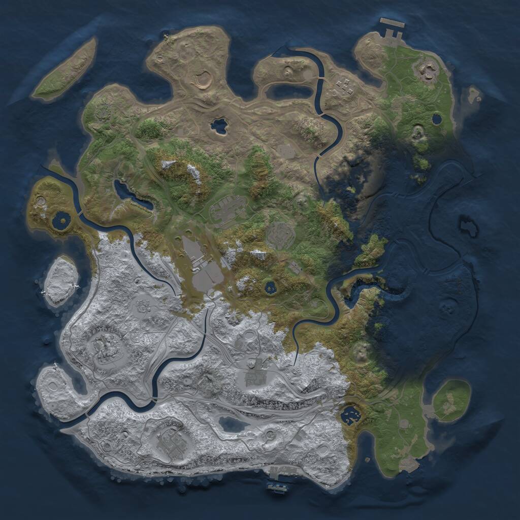 Rust Map: Procedural Map, Size: 4250, Seed: 1775698952, 17 Monuments