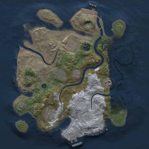 Thumbnail Rust Map: Procedural Map, Size: 3000, Seed: 654234623, 12 Monuments