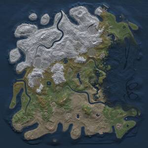 Thumbnail Rust Map: Procedural Map, Size: 4750, Seed: 1394661857, 16 Monuments