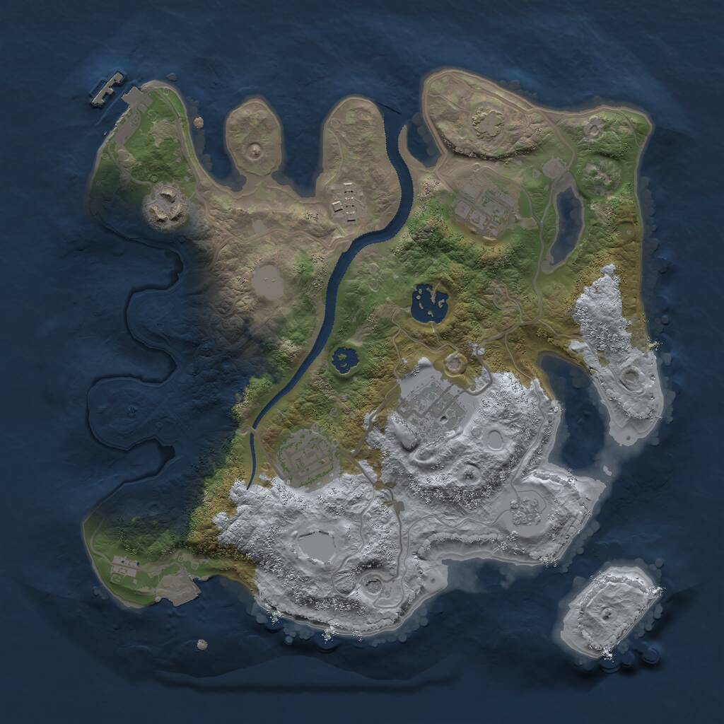 Rust Map: Procedural Map, Size: 2800, Seed: 1199, 11 Monuments