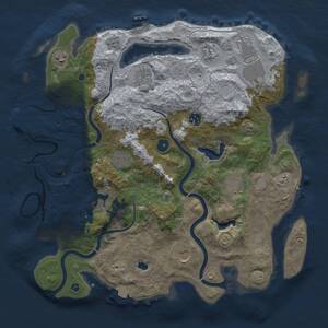 Thumbnail Rust Map: Procedural Map, Size: 4000, Seed: 137440208, 16 Monuments