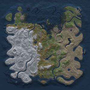 Thumbnail Rust Map: Procedural Map, Size: 4500, Seed: 145234, 15 Monuments