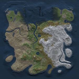 Thumbnail Rust Map: Procedural Map, Size: 3750, Seed: 5471, 15 Monuments