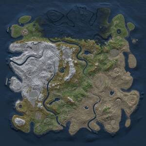 Thumbnail Rust Map: Procedural Map, Size: 4500, Seed: 224787707, 17 Monuments