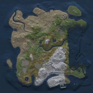 Thumbnail Rust Map: Procedural Map, Size: 3500, Seed: 23236435, 14 Monuments