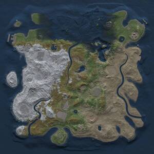 Thumbnail Rust Map: Procedural Map, Size: 4000, Seed: 2682400, 15 Monuments