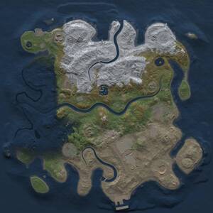 Thumbnail Rust Map: Procedural Map, Size: 3500, Seed: 999999999, 15 Monuments