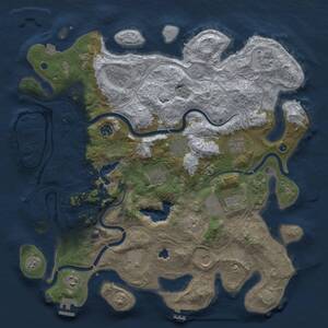 Thumbnail Rust Map: Procedural Map, Size: 4250, Seed: 26987690, 17 Monuments