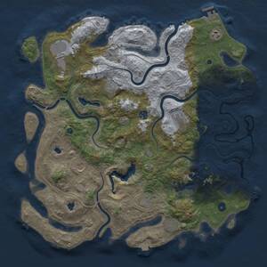Thumbnail Rust Map: Procedural Map, Size: 4500, Seed: 931554504, 15 Monuments
