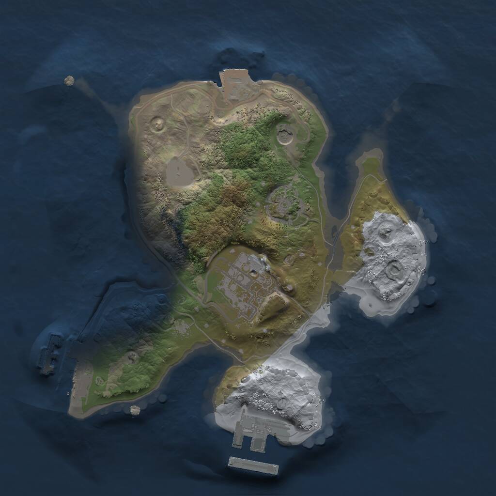 Rust Map: Procedural Map, Size: 2000, Seed: 462319669, 6 Monuments