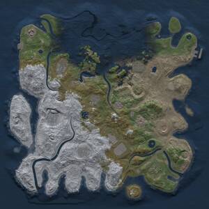 Thumbnail Rust Map: Procedural Map, Size: 4250, Seed: 686383648, 17 Monuments