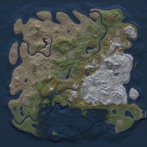 Thumbnail Rust Map: Procedural Map, Size: 5000, Seed: 2138764519, 17 Monuments