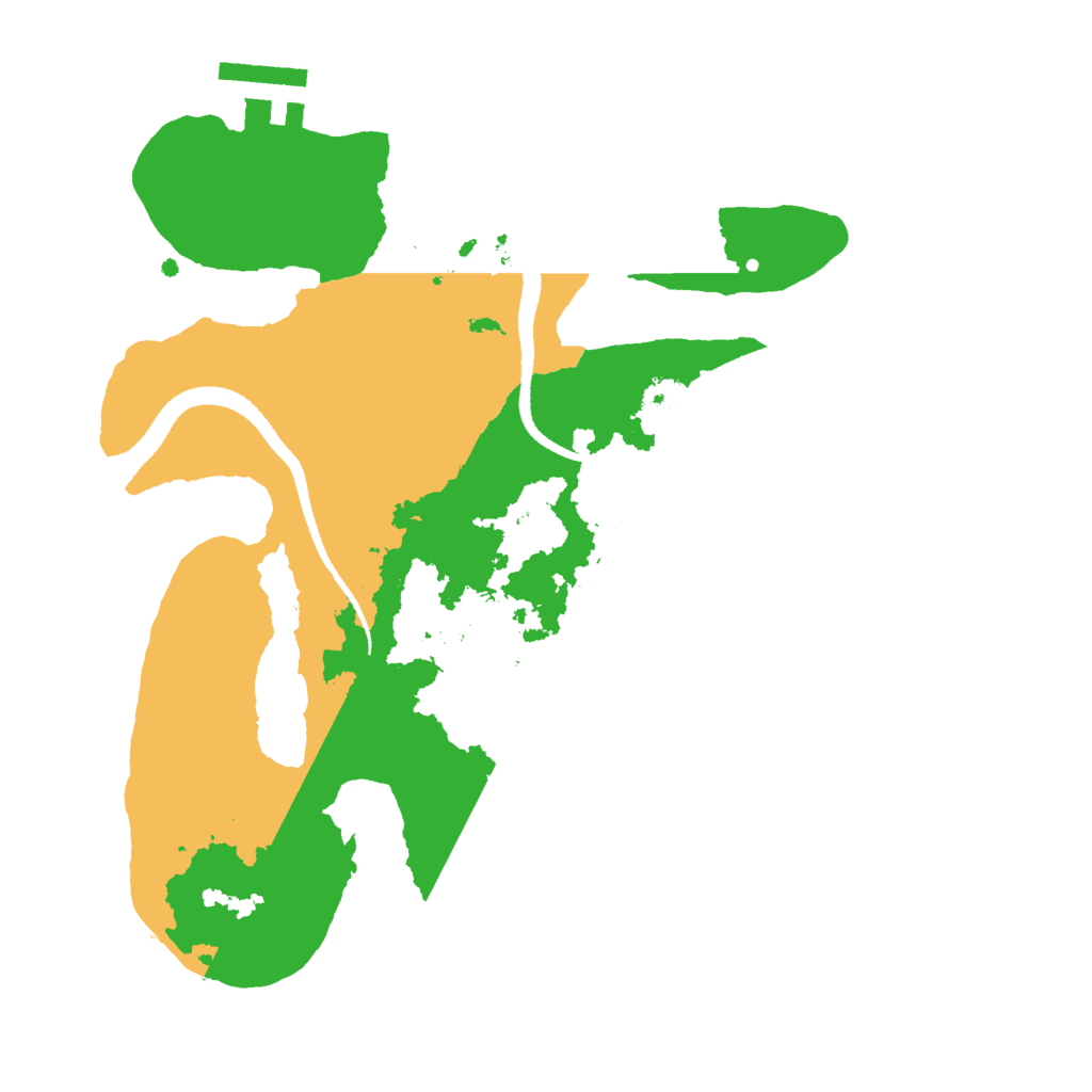 Biome Rust Map: Procedural Map, Size: 2500, Seed: 66361