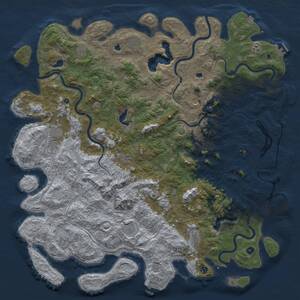 Thumbnail Rust Map: Procedural Map, Size: 5970, Seed: 519991304, 17 Monuments