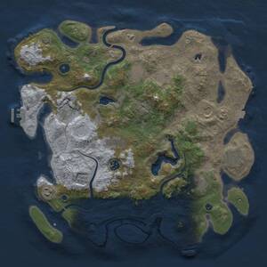 Thumbnail Rust Map: Procedural Map, Size: 4000, Seed: 108072025, 15 Monuments
