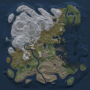 Thumbnail Rust Map: Procedural Map, Size: 4000, Seed: 29111998, 15 Monuments