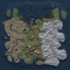 Thumbnail Rust Map: Procedural Map, Size: 4500, Seed: 1816221732, 17 Monuments