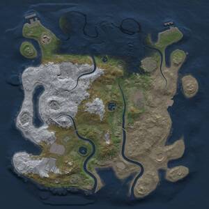 Thumbnail Rust Map: Procedural Map, Size: 3750, Seed: 581098394, 15 Monuments
