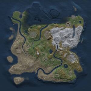 Thumbnail Rust Map: Procedural Map, Size: 3250, Seed: 886425, 13 Monuments