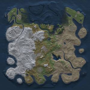 Thumbnail Rust Map: Procedural Map, Size: 4250, Seed: 660235301, 17 Monuments