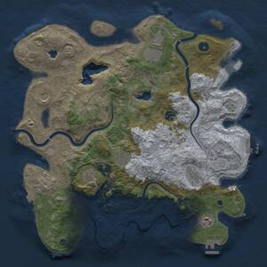 Thumbnail Rust Map: Procedural Map, Size: 4000, Seed: 256112129, 14 Monuments